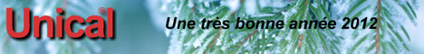 Meilleurs voeux 2012 de la part de toute l'équipe UNICAL !